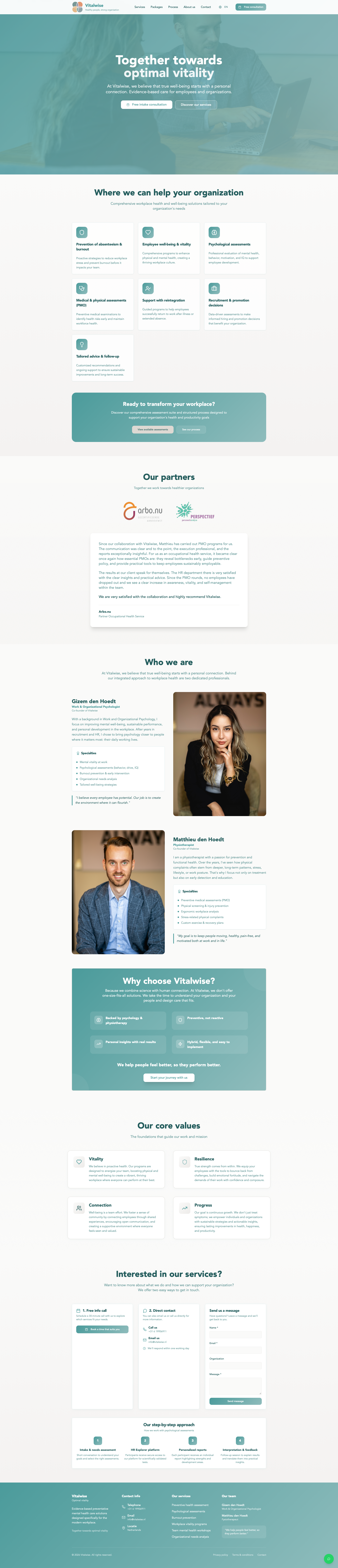 Vitalwise website screenshot